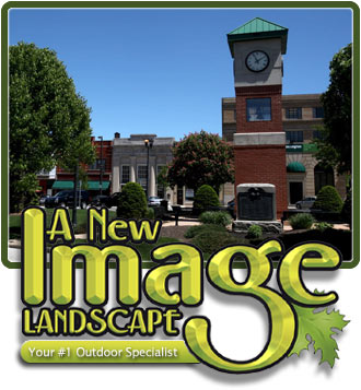 A new image landscape logo with a picture of the town hall.